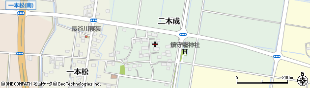 茨城県筑西市二木成463周辺の地図