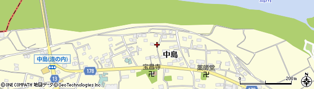 群馬県藤岡市中島周辺の地図