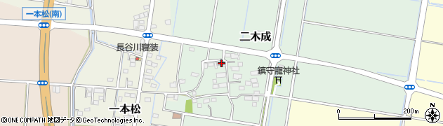 茨城県筑西市二木成467周辺の地図