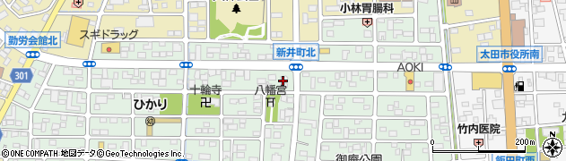 ゆで太郎 太田新井町店周辺の地図
