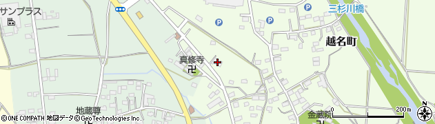 栃木県佐野市越名町1163周辺の地図