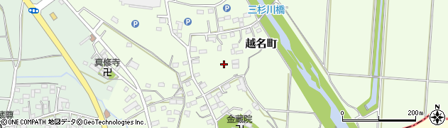 栃木県佐野市越名町835周辺の地図