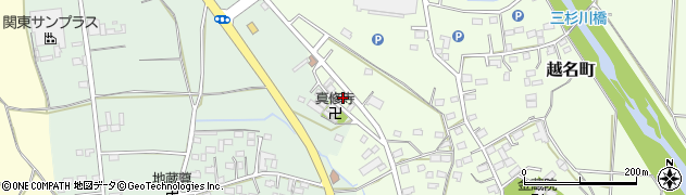 栃木県佐野市越名町1166周辺の地図
