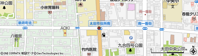 市役所南周辺の地図