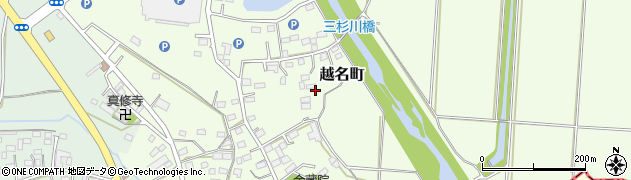 栃木県佐野市越名町842周辺の地図