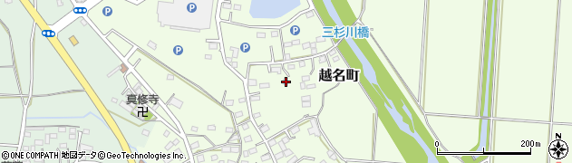 栃木県佐野市越名町330周辺の地図