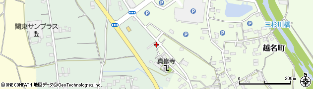 栃木県佐野市越名町1174周辺の地図