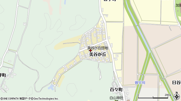〒922-0834 石川県加賀市美谷が丘の地図