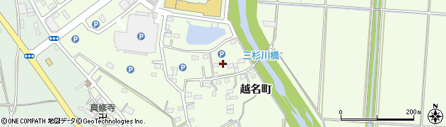 栃木県佐野市越名町850周辺の地図