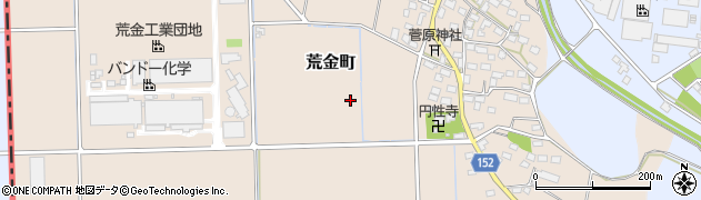 栃木県足利市荒金町周辺の地図