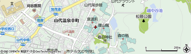 石川県加賀市山代温泉（東山町）周辺の地図