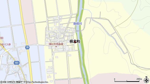 〒922-0261 石川県加賀市横北町の地図