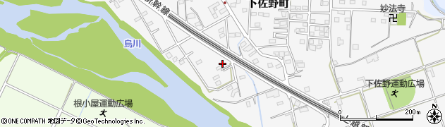 群馬県高崎市下佐野町1083周辺の地図