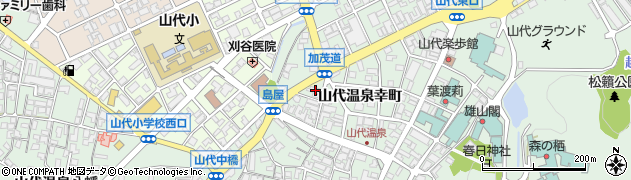 石川県加賀市山代温泉幸町77周辺の地図