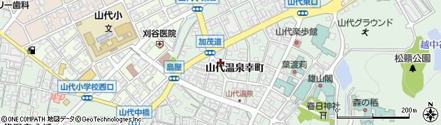 石川県加賀市山代温泉幸町43周辺の地図