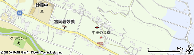 群馬県富岡市妙義町中里周辺の地図