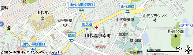 石川県加賀市山代温泉幸町36周辺の地図