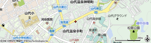 石川県加賀市山代温泉幸町25周辺の地図
