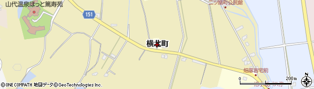 石川県加賀市横北町（カ）周辺の地図