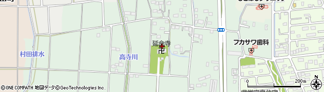 群馬県太田市沖野町周辺の地図