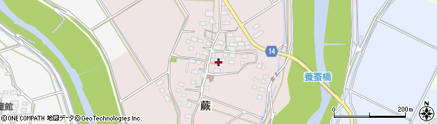 茨城県筑西市蕨周辺の地図