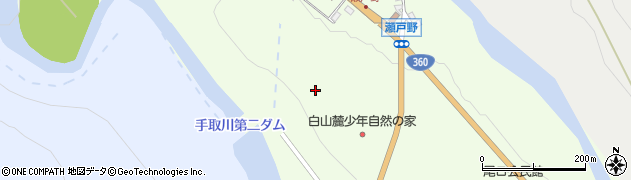 手取川第二ダム周辺の地図