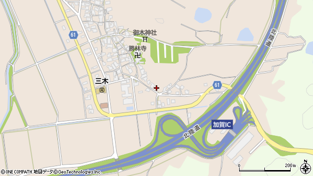 〒922-0854 石川県加賀市三木町の地図