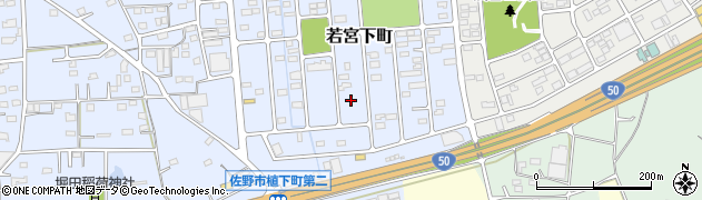 栃木県佐野市若宮下町周辺の地図