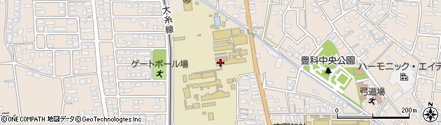 長野県　南安曇農業高等学校進路指導室周辺の地図
