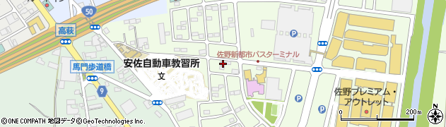 栃木県佐野市越名町2050周辺の地図