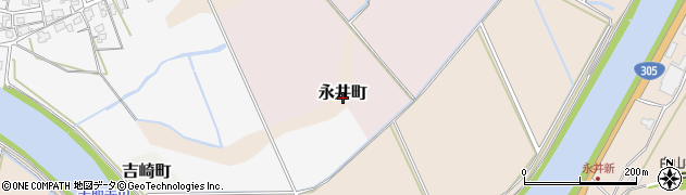 石川県加賀市永井町（橘川１０）周辺の地図