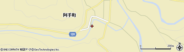 石川県白山市阿手町（ヨ）周辺の地図