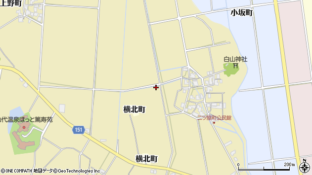 〒922-0267 石川県加賀市二ツ屋町の地図