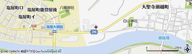石川県加賀市大聖寺瀬越町（塩屋境山）周辺の地図