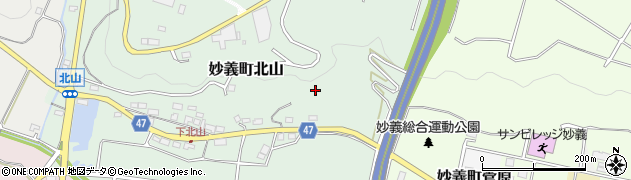群馬県富岡市妙義町北山周辺の地図