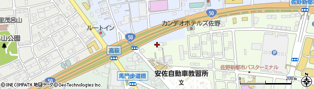 栃木県佐野市越名町1282周辺の地図