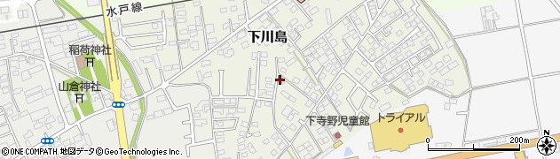 茨城県筑西市下川島周辺の地図
