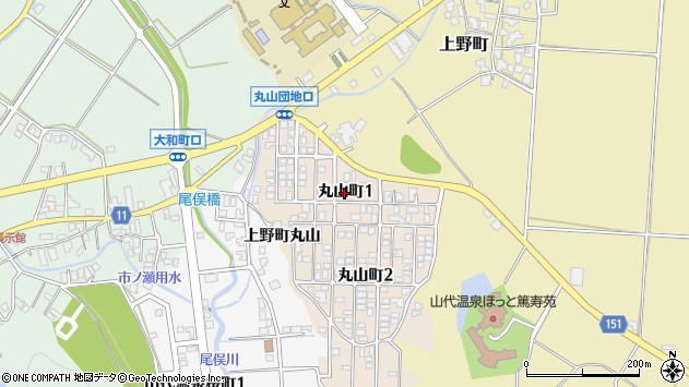 〒922-0221 石川県加賀市丸山町の地図