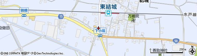 東結城駅周辺の地図