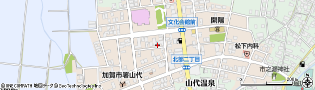 石川県加賀市山代温泉北部周辺の地図