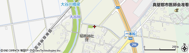 茨城県筑西市一本松周辺の地図