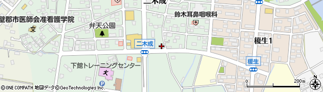 茨城県筑西市二木成1030周辺の地図