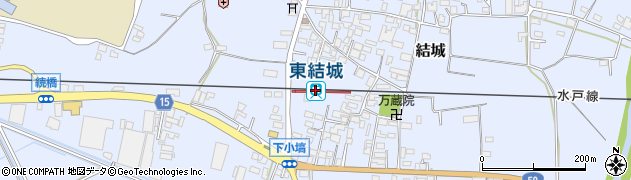 東結城駅周辺の地図