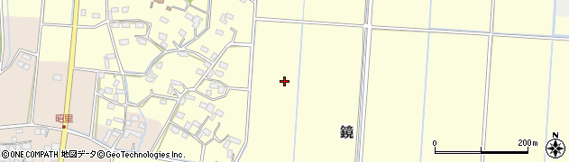 栃木県小山市鏡周辺の地図