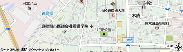 茨城県筑西市二木成1220周辺の地図