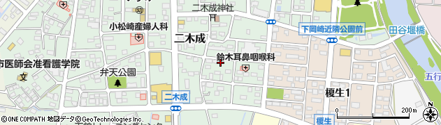 茨城県筑西市二木成1945周辺の地図