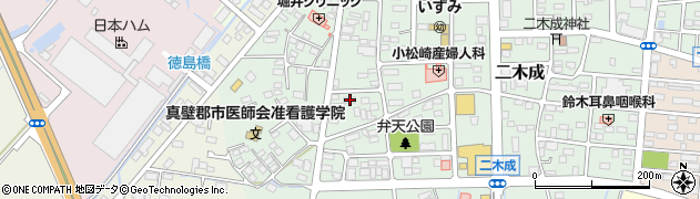 茨城県筑西市二木成1225周辺の地図