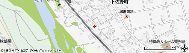 群馬県高崎市下佐野町25周辺の地図