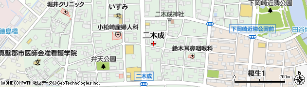 茨城県筑西市二木成1561周辺の地図
