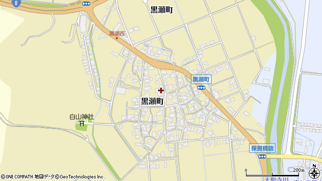 〒922-0823 石川県加賀市黒瀬町の地図